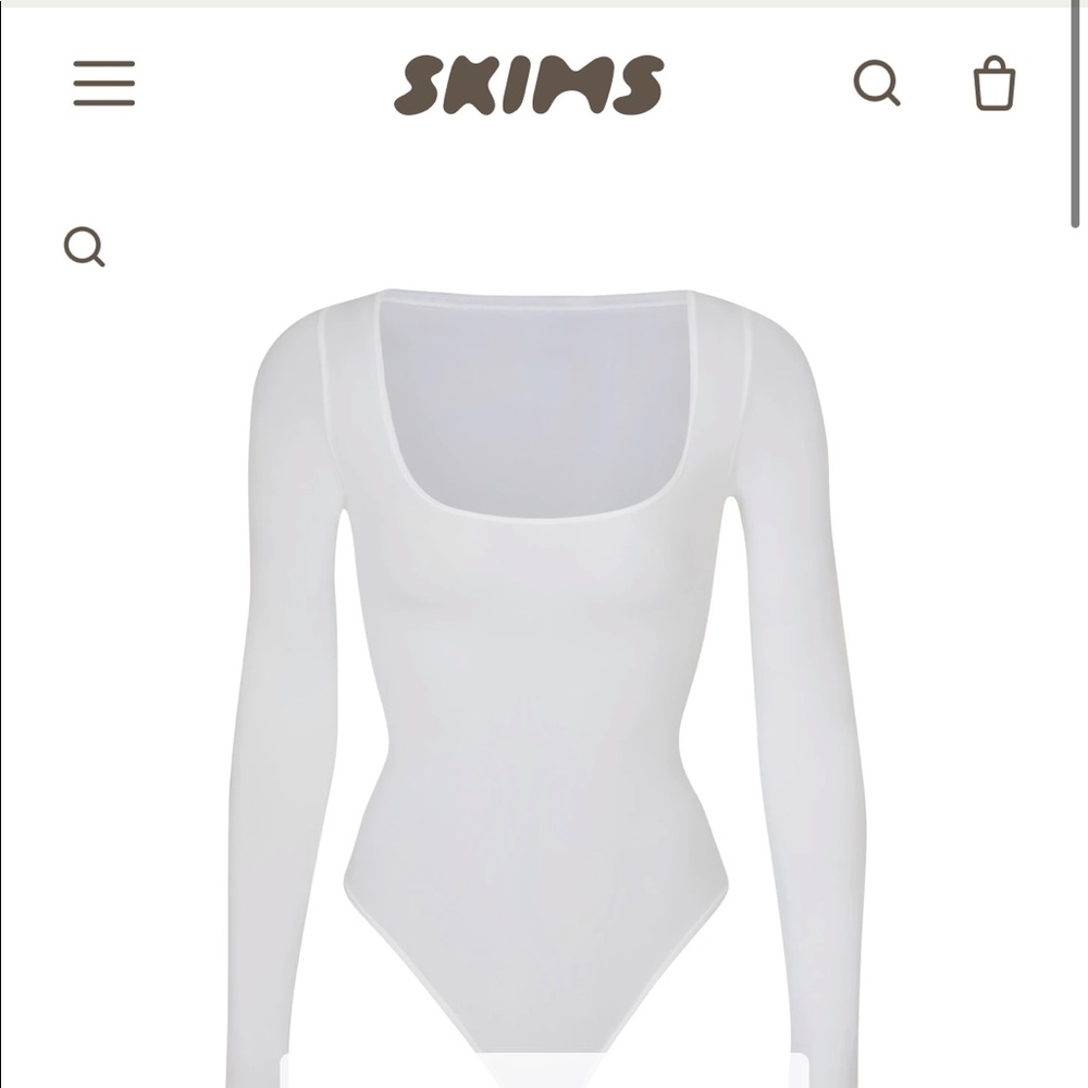 SKIMS Sheer Neck Bodysuit. Brand new with tags.